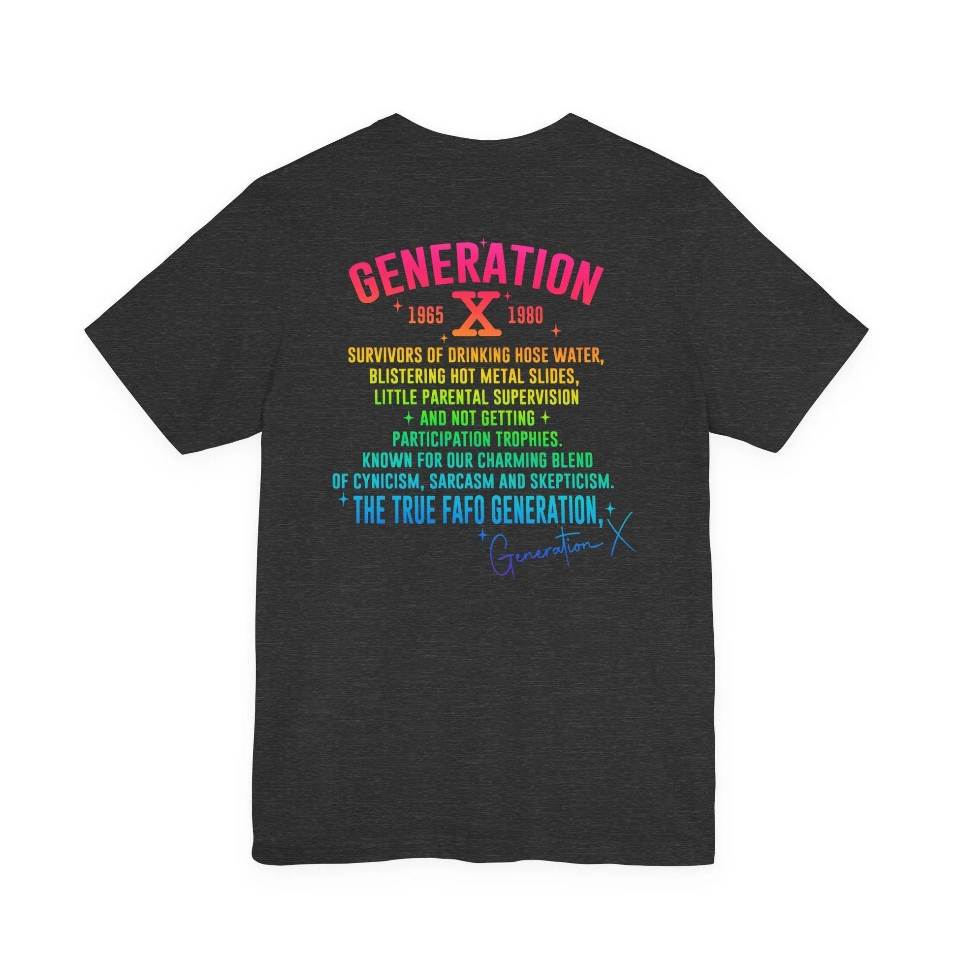 Retro Gen X T-Shirt, Vintage Style Tee, Unisex Graphic Tee, Nostalgic 80s Shirt, Perfect for Gen X Fans, Gift for Retro Lovers - SKULLFURY MERCH