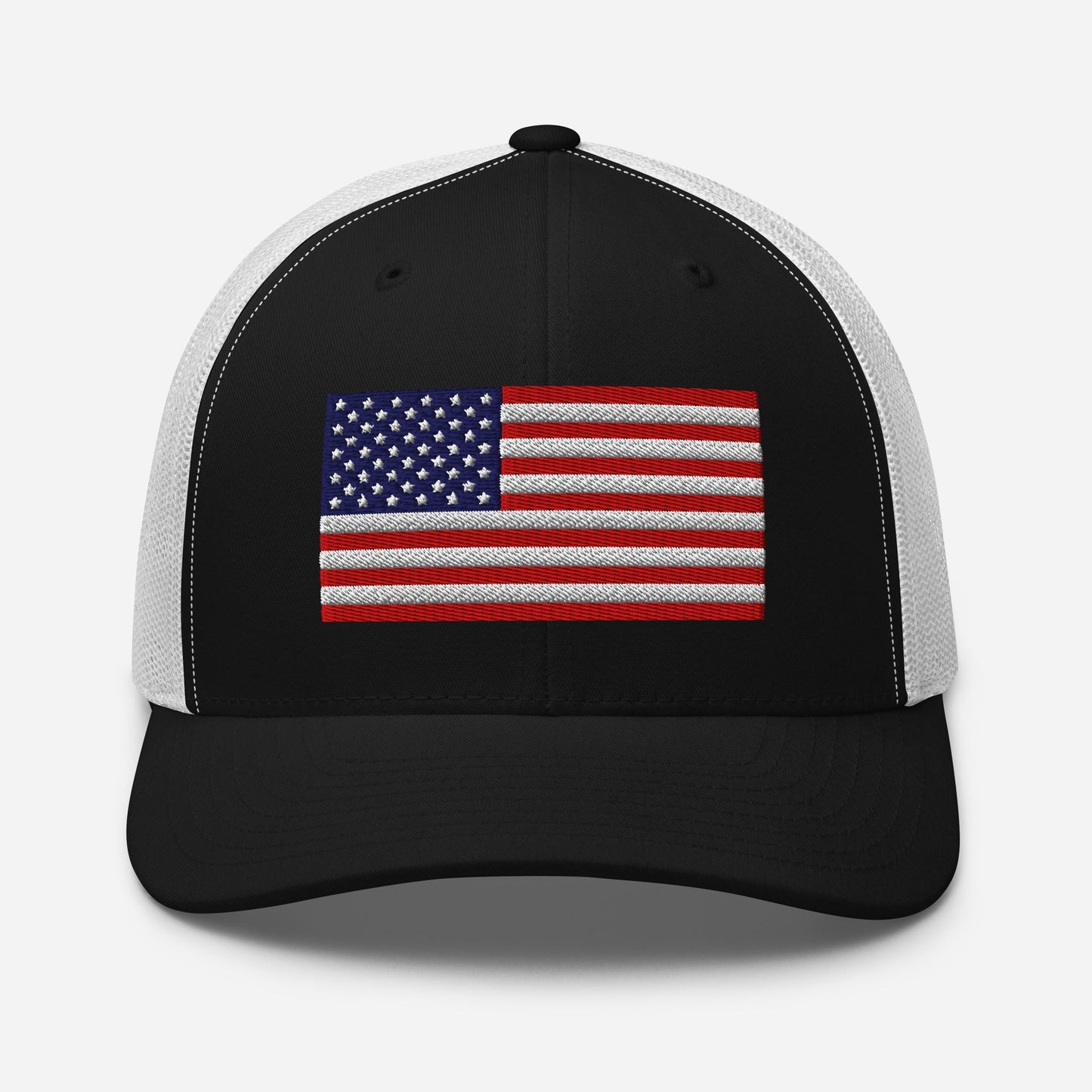 Patriotic Snapback Trucker Cap - USA Flag Design