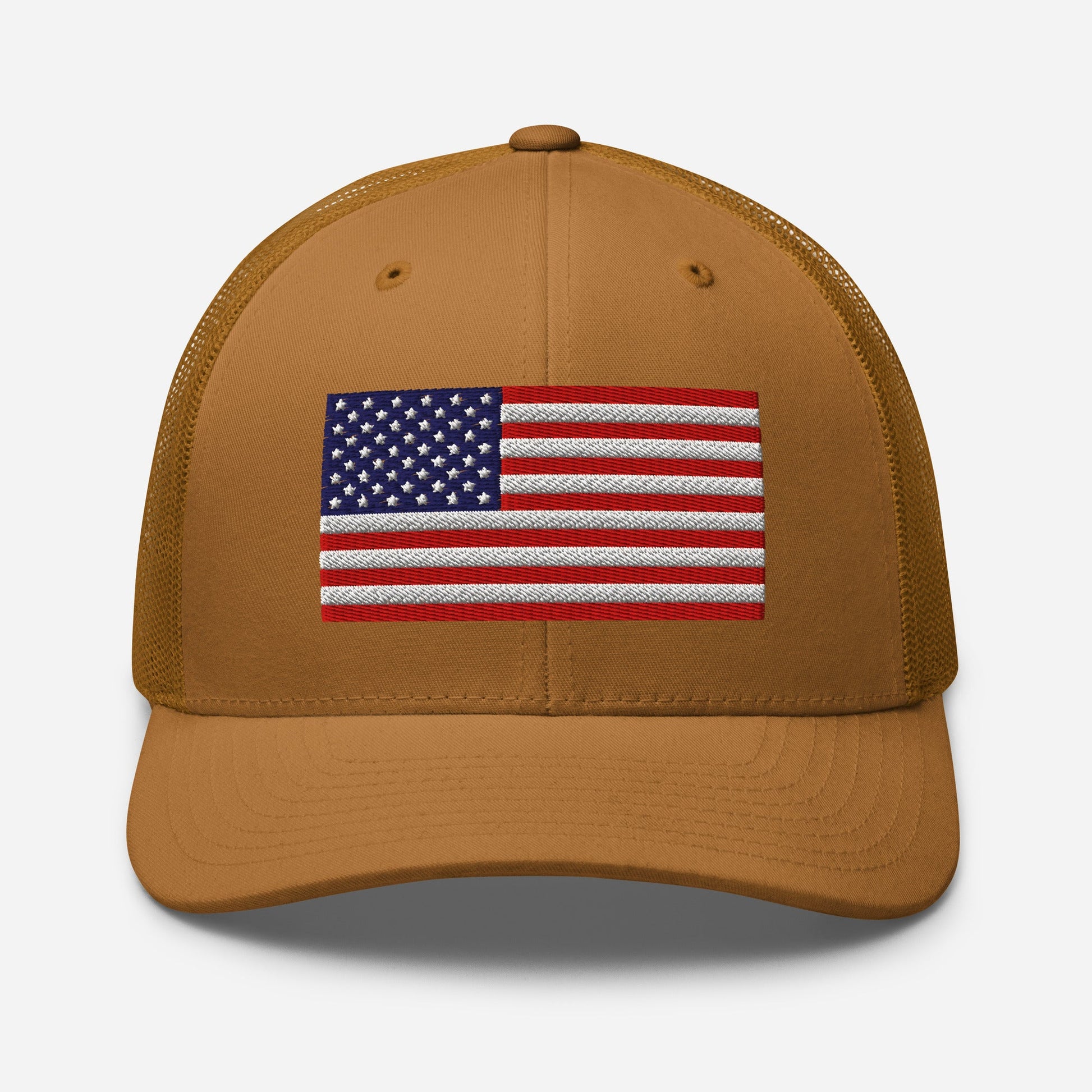 Patriotic Snapback Trucker Cap - USA Flag Design