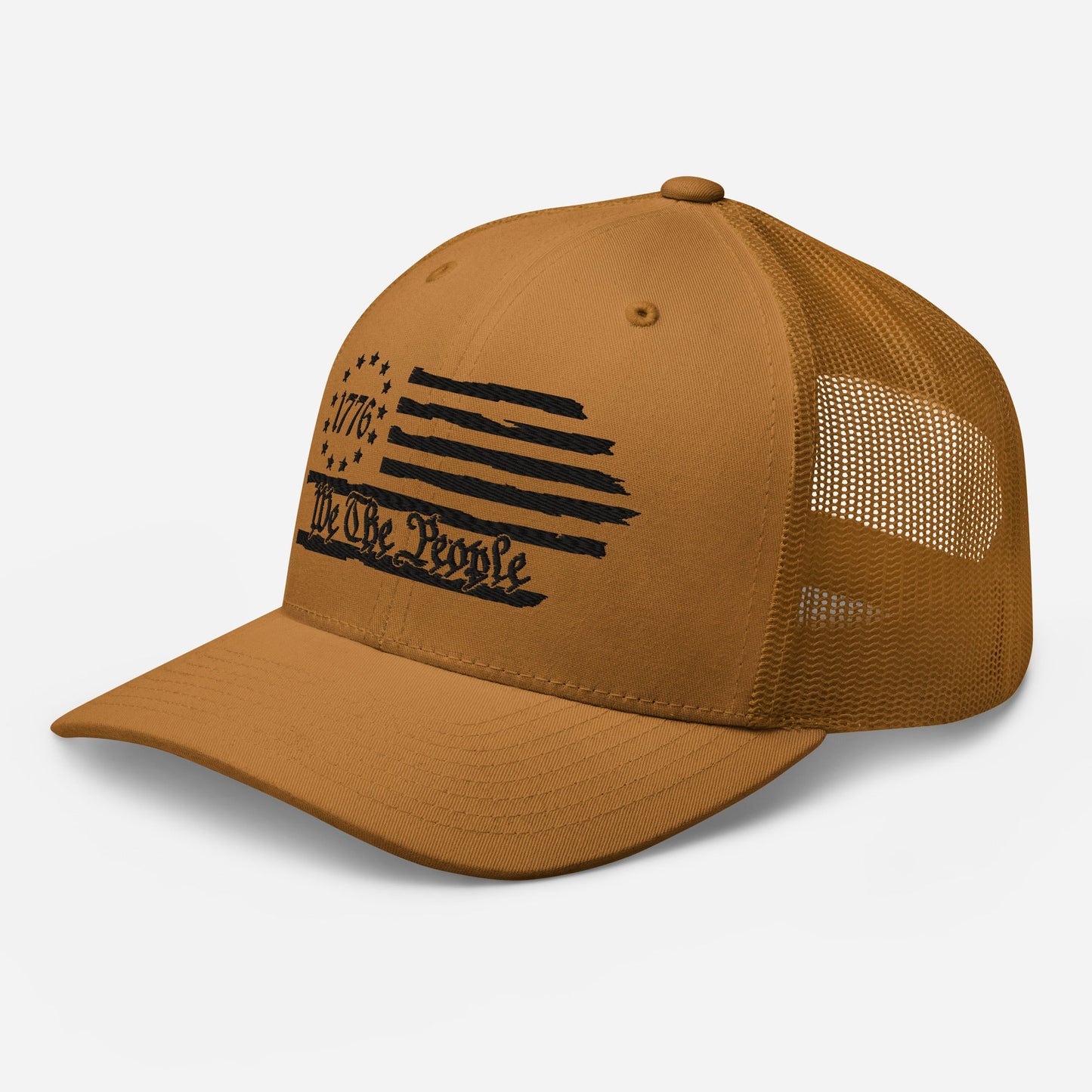 We The People 1776 Trucker Hat USA, American Flag Snapback Trucker Cap