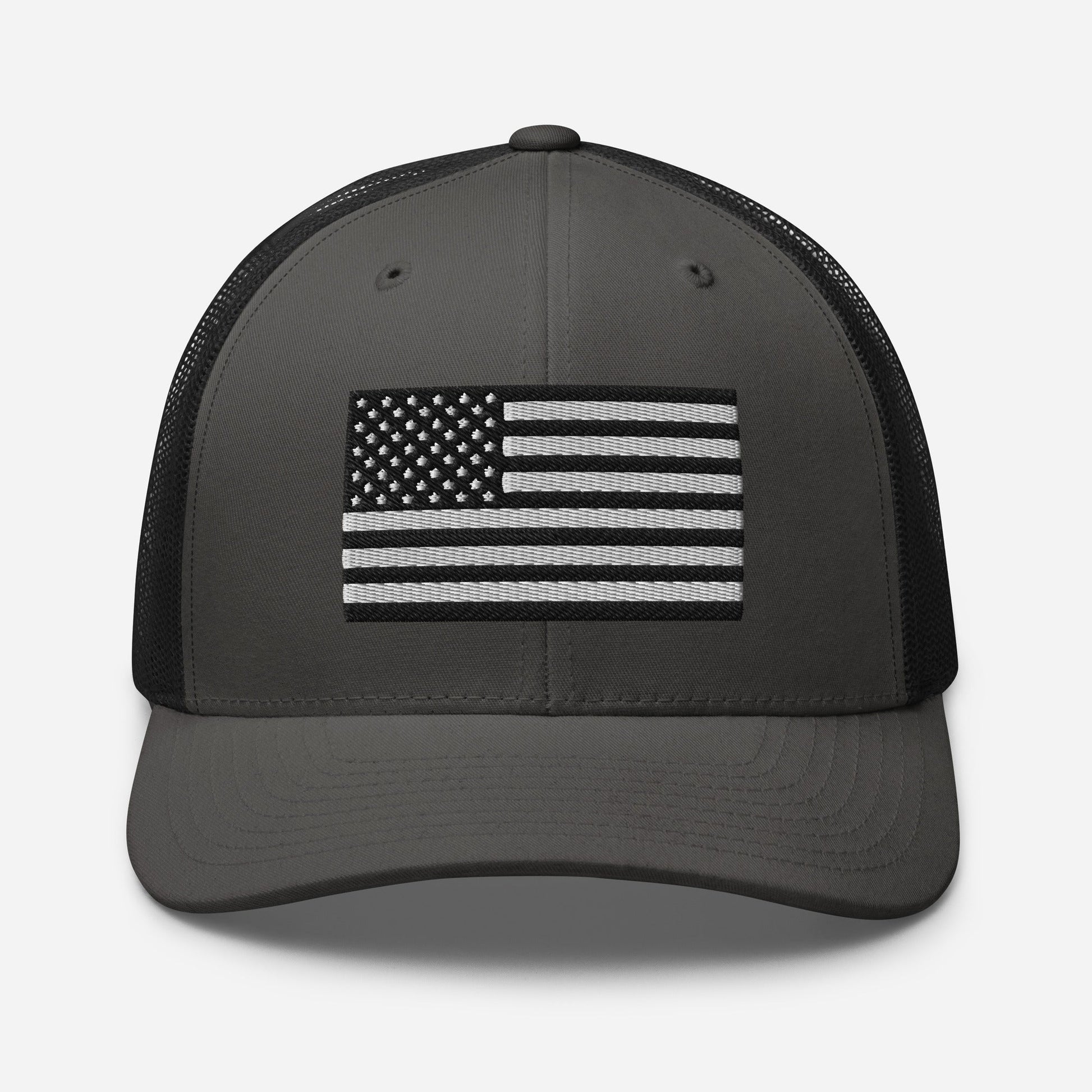 Patriotic Snapback Trucker Cap - American Flag Design