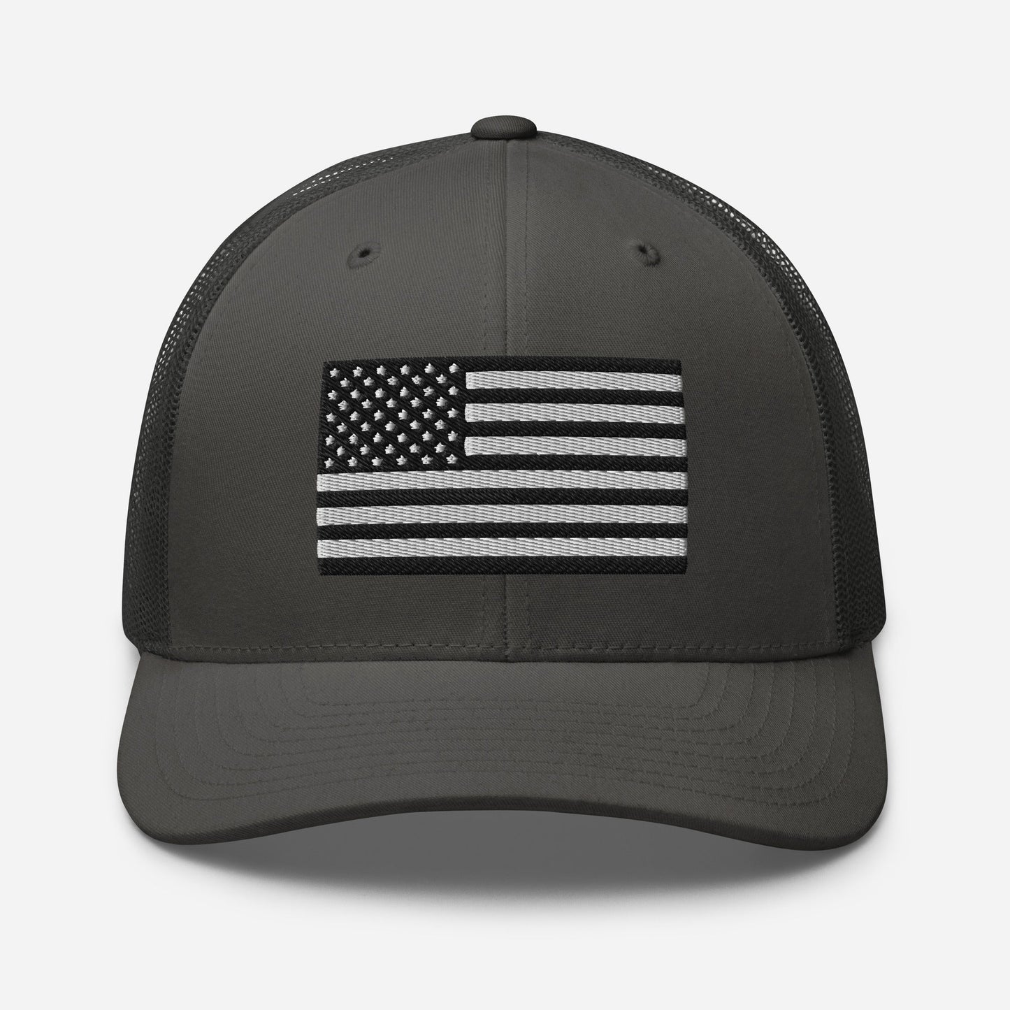 Patriotic Snapback Trucker Cap - American Flag Design