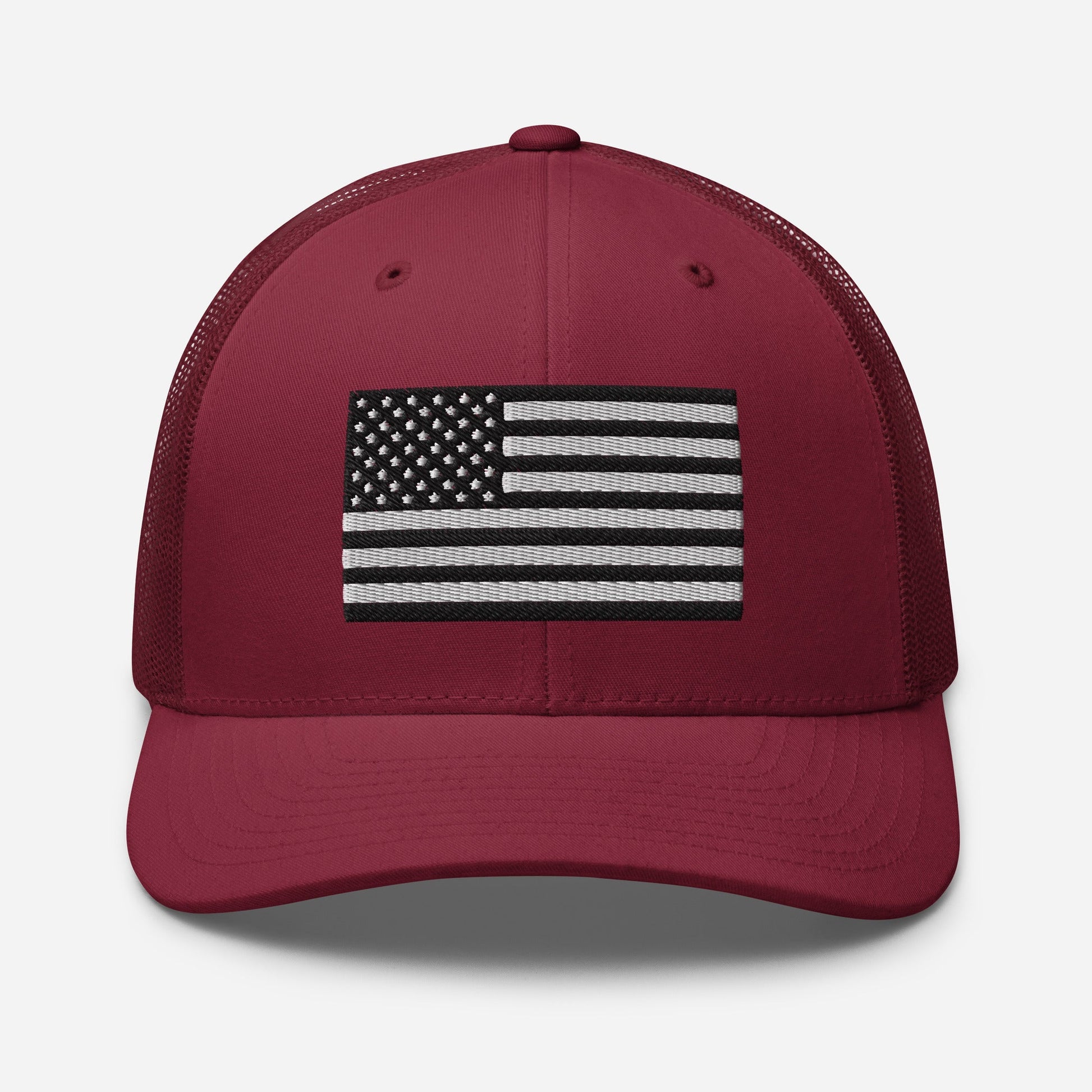 Patriotic Snapback Trucker Cap - American Flag Design