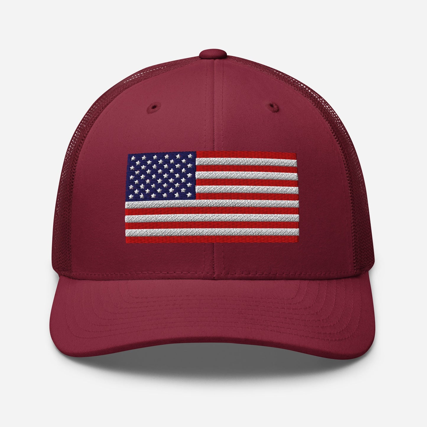 Patriotic Snapback Trucker Cap - USA Flag Design