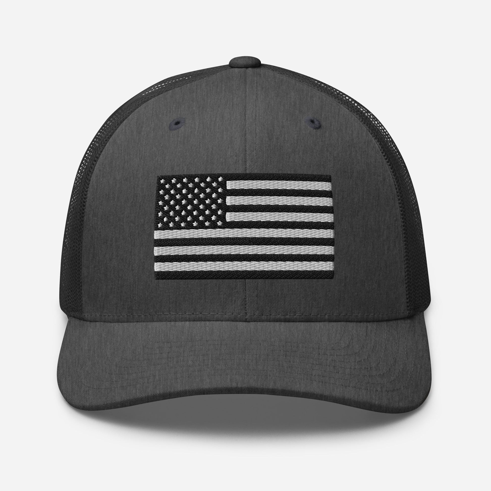 Patriotic Snapback Trucker Cap - American Flag Design