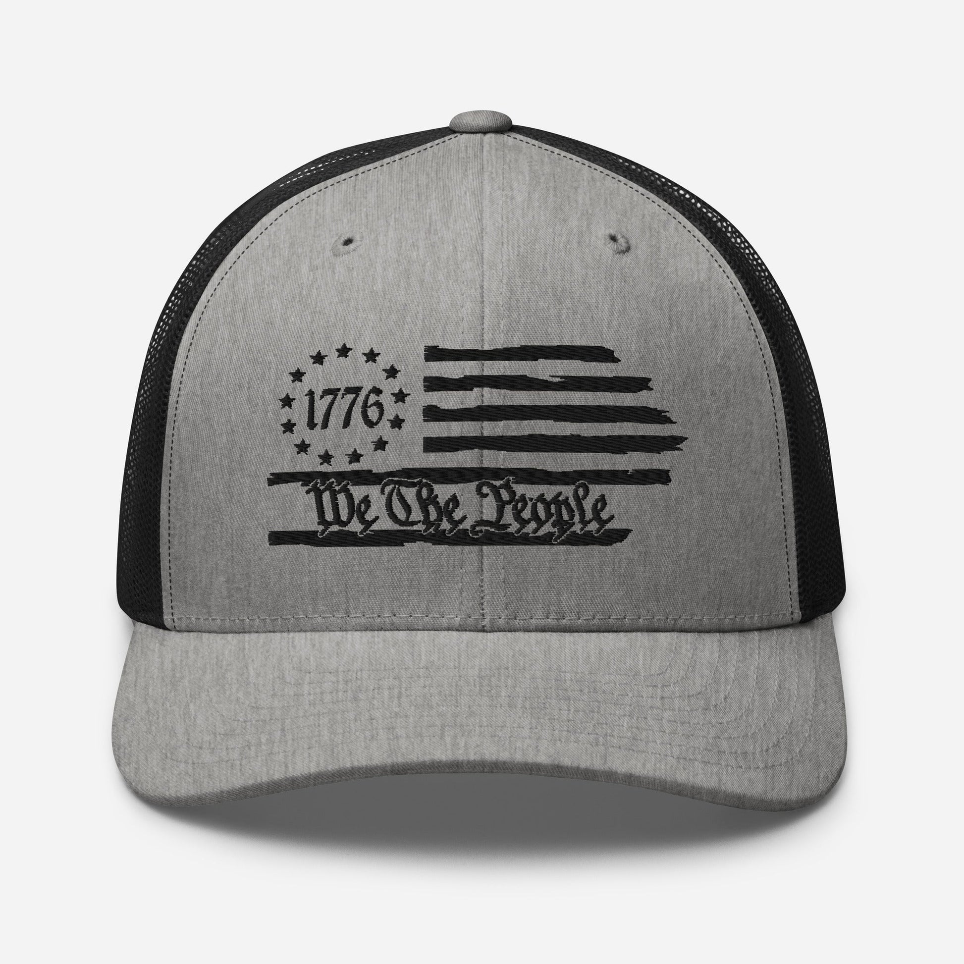 We The People 1776 Trucker Hat USA, American Flag Snapback Trucker Cap