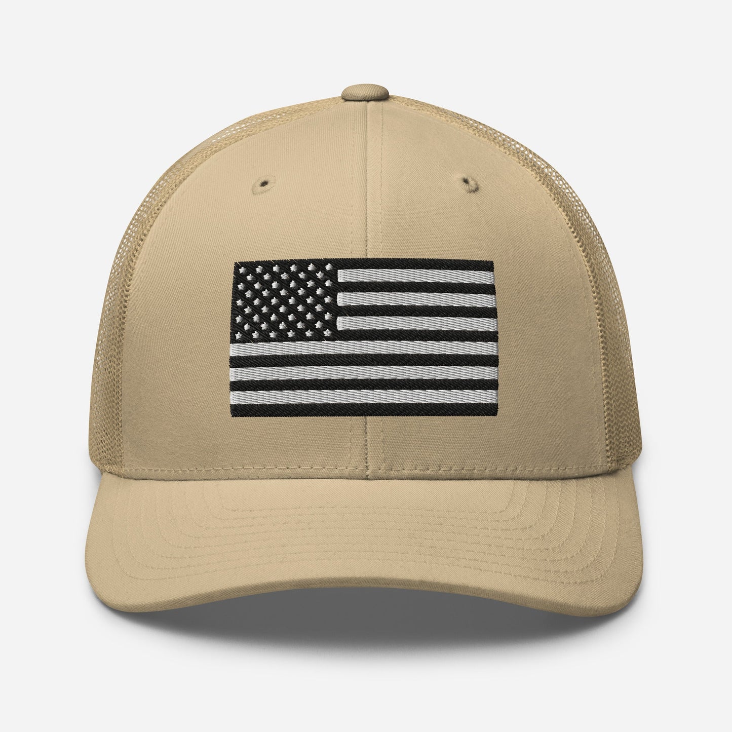 Patriotic Snapback Trucker Cap - American Flag Design