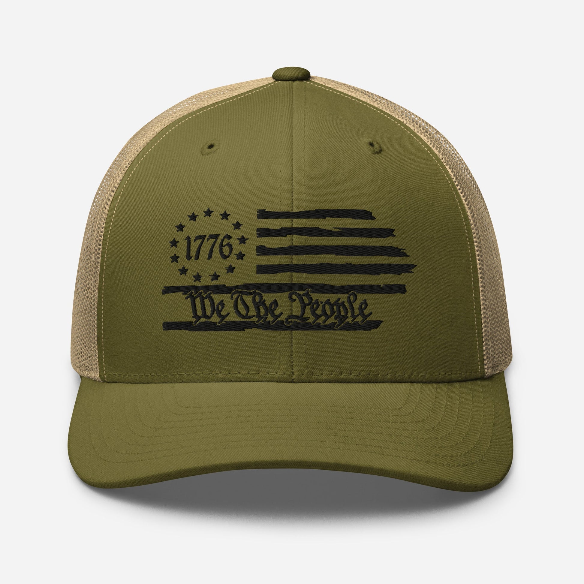 We The People 1776 Trucker Hat USA, American Flag Snapback Trucker Cap