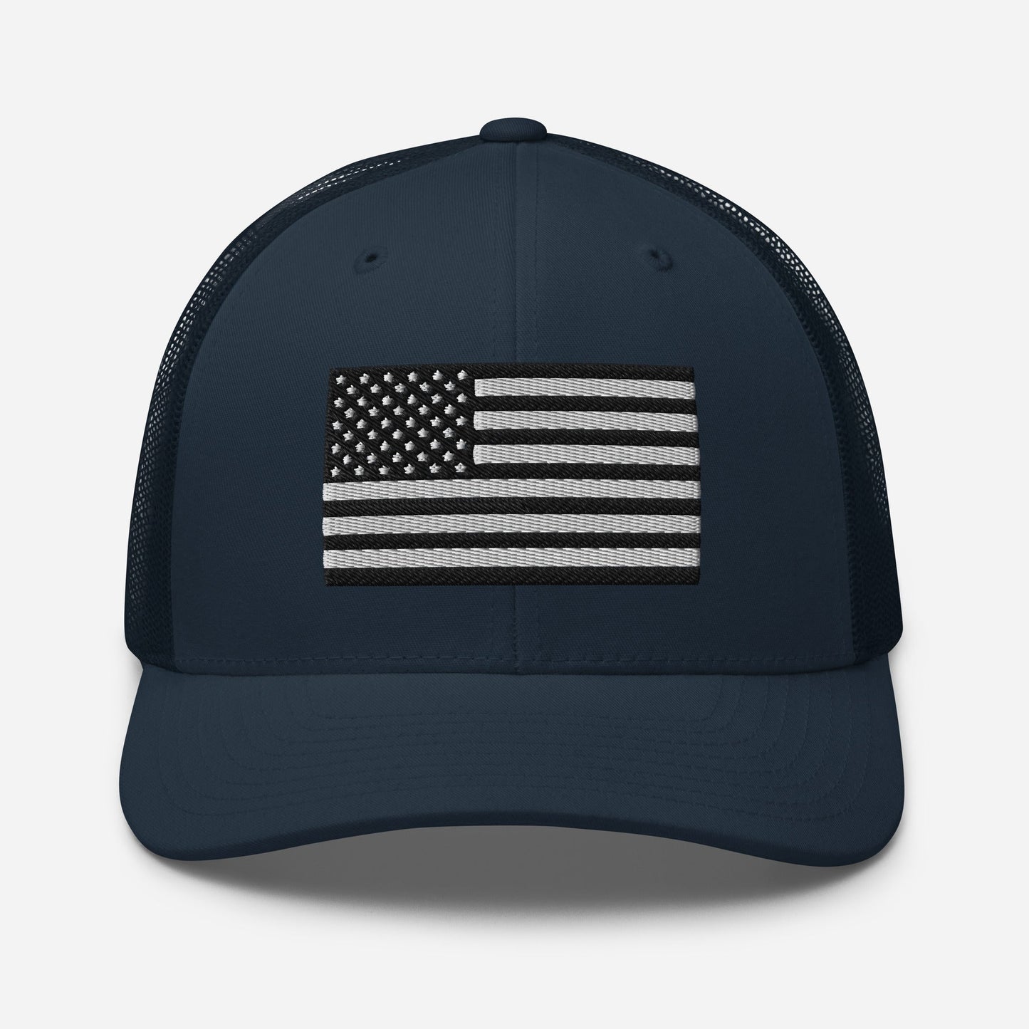 Patriotic Snapback Trucker Cap - American Flag Design