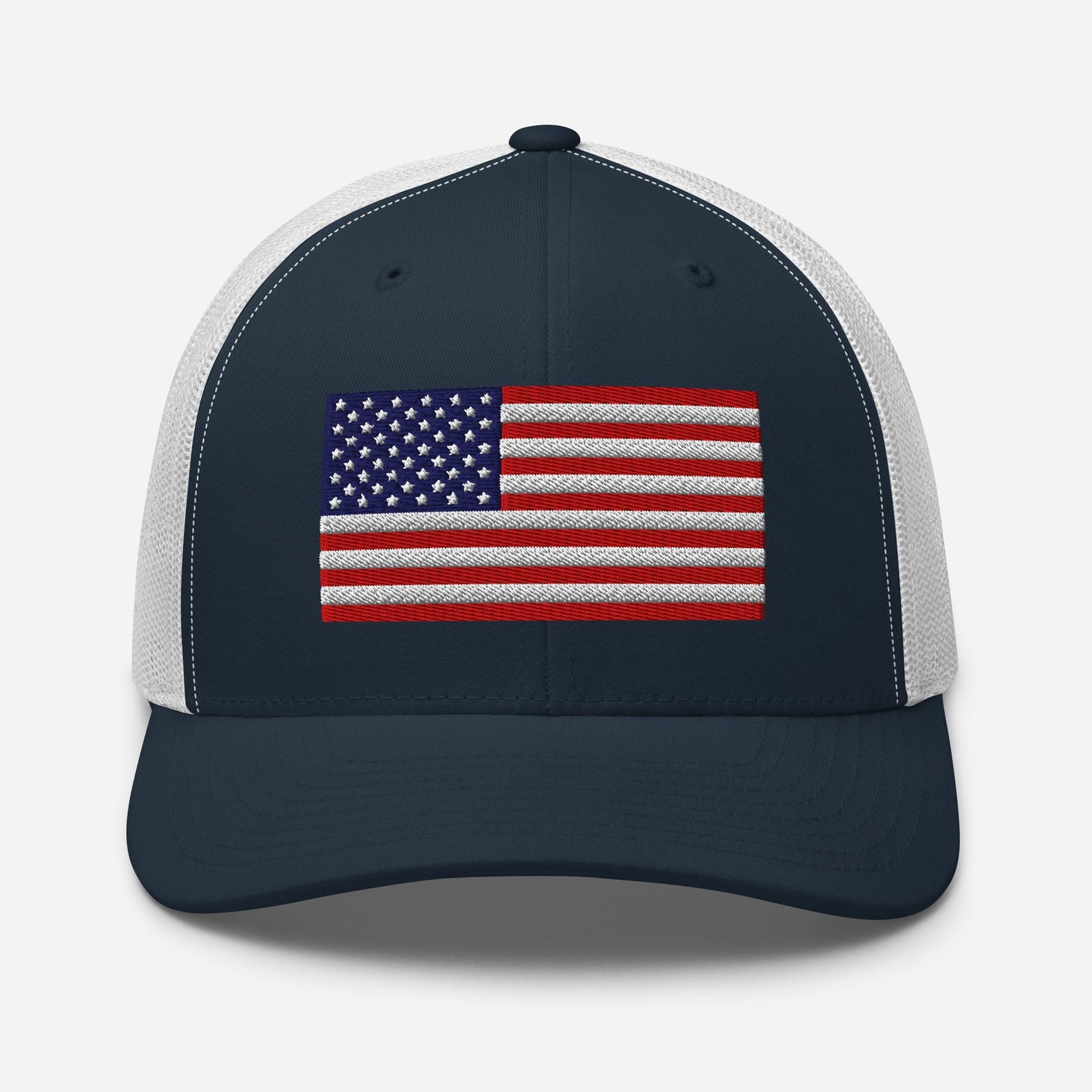 Patriotic Snapback Trucker Cap - USA Flag Design