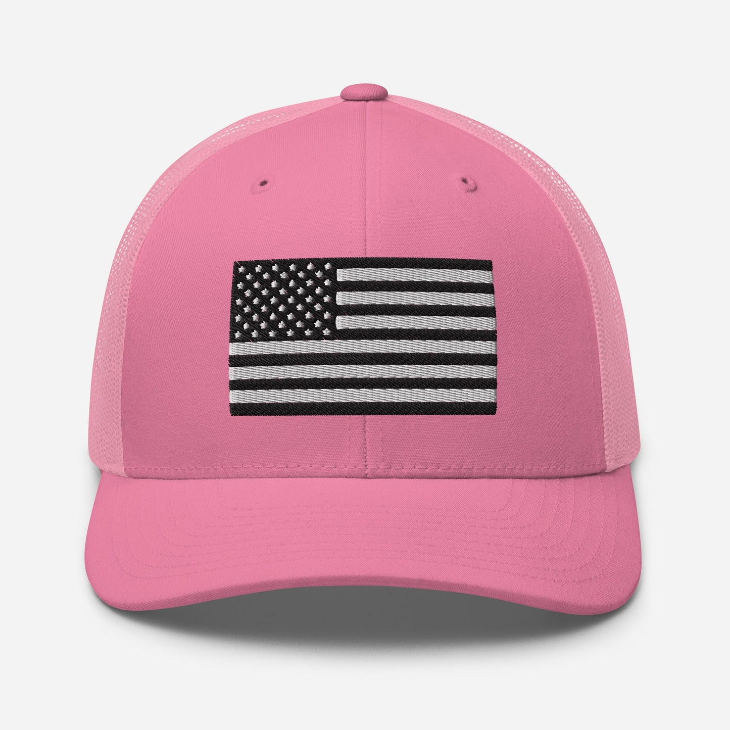 Patriotic Snapback Trucker Cap - American Flag Design