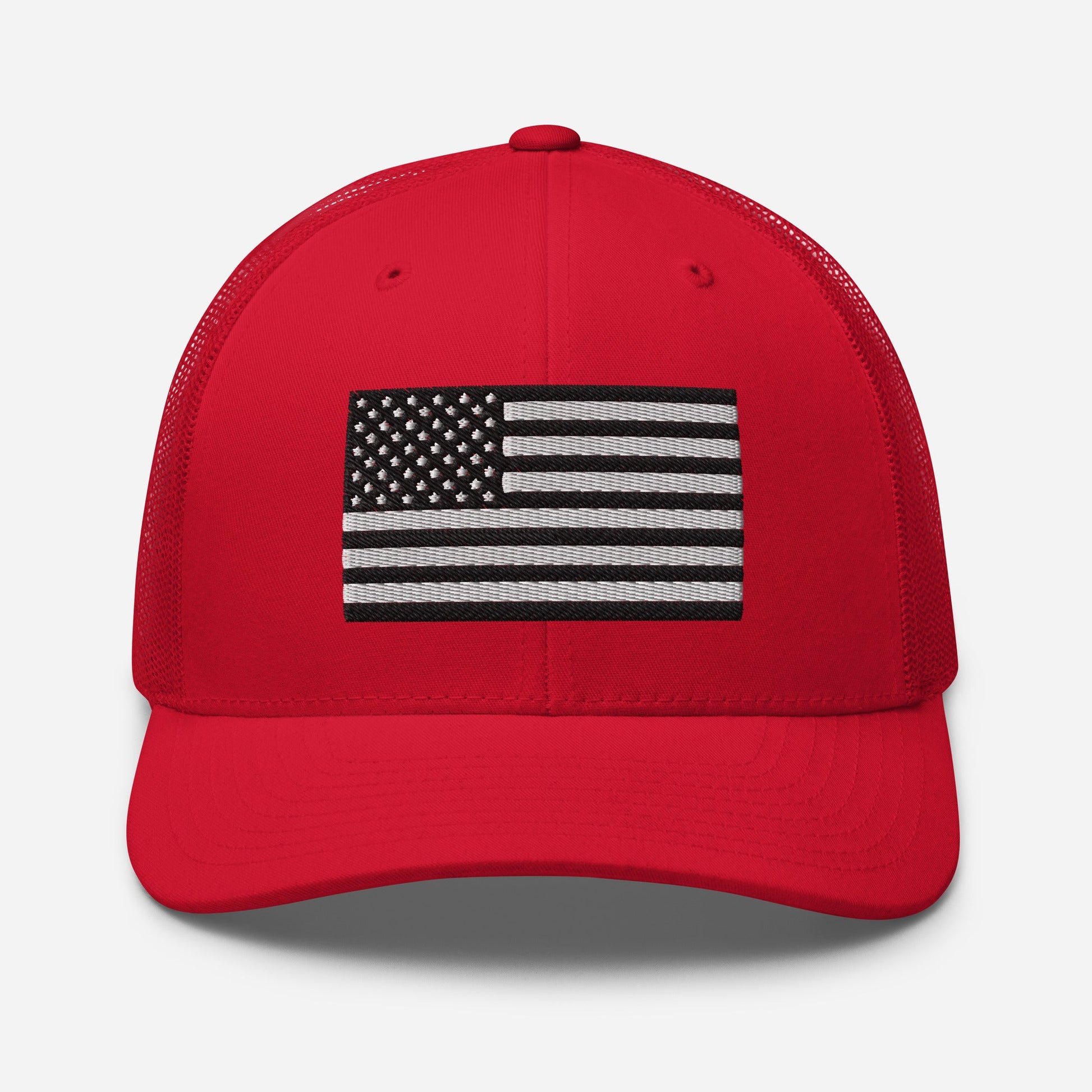 Patriotic Snapback Trucker Cap - American Flag Design