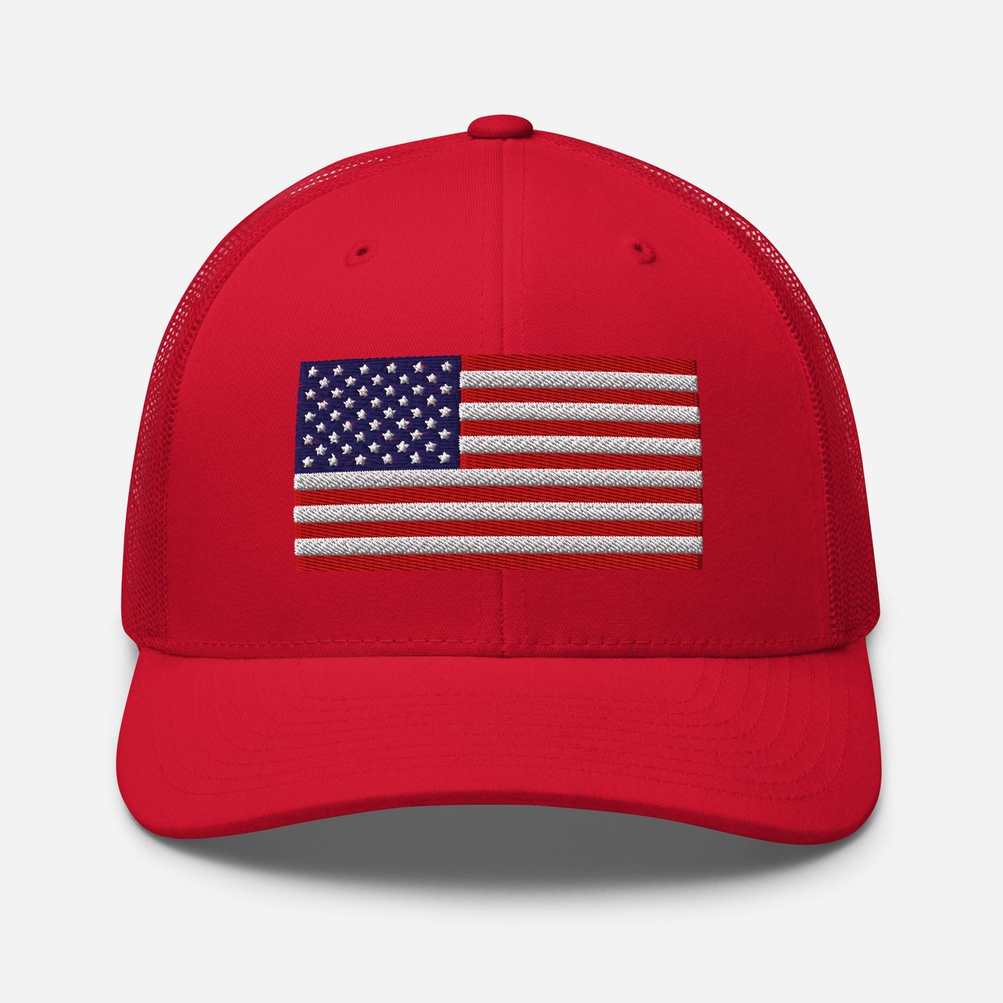 Patriotic Snapback Trucker Cap - USA Flag Design
