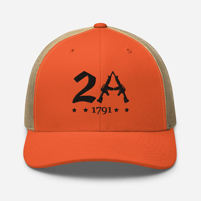 2A 1791 Snapback Trucker Cap - Second Amendment Pride