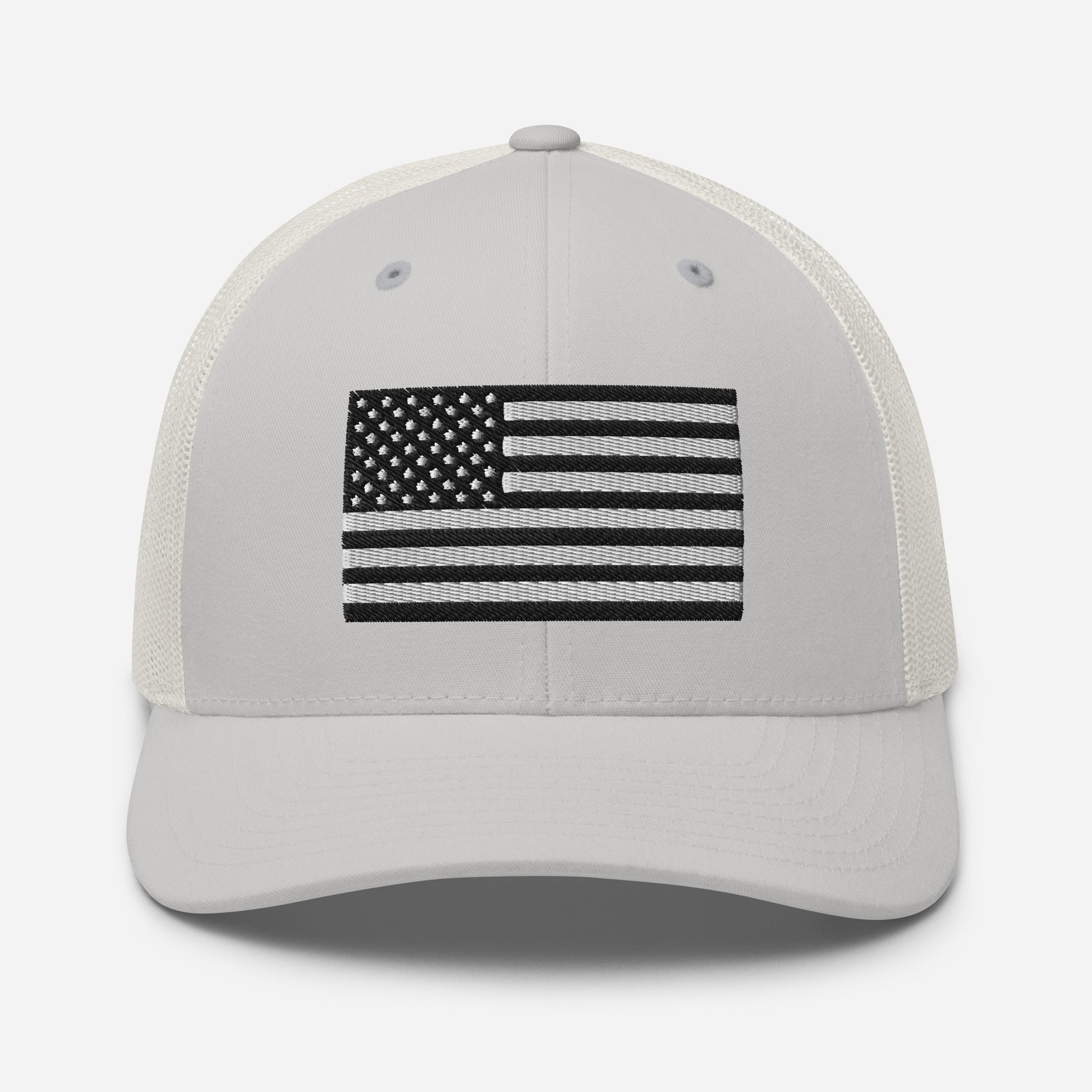 Patriotic Snapback Trucker Cap - American Flag Design