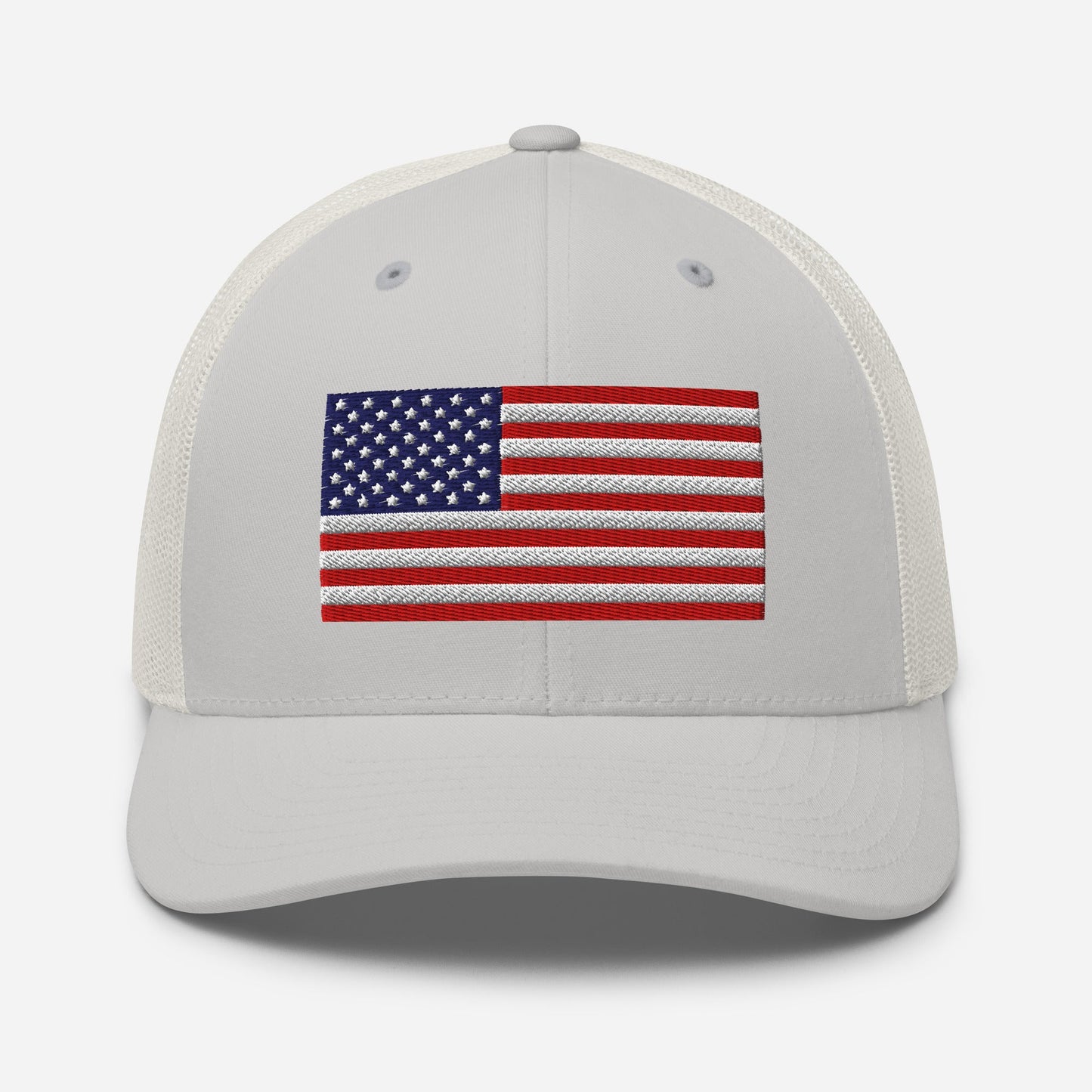Patriotic Snapback Trucker Cap - USA Flag Design