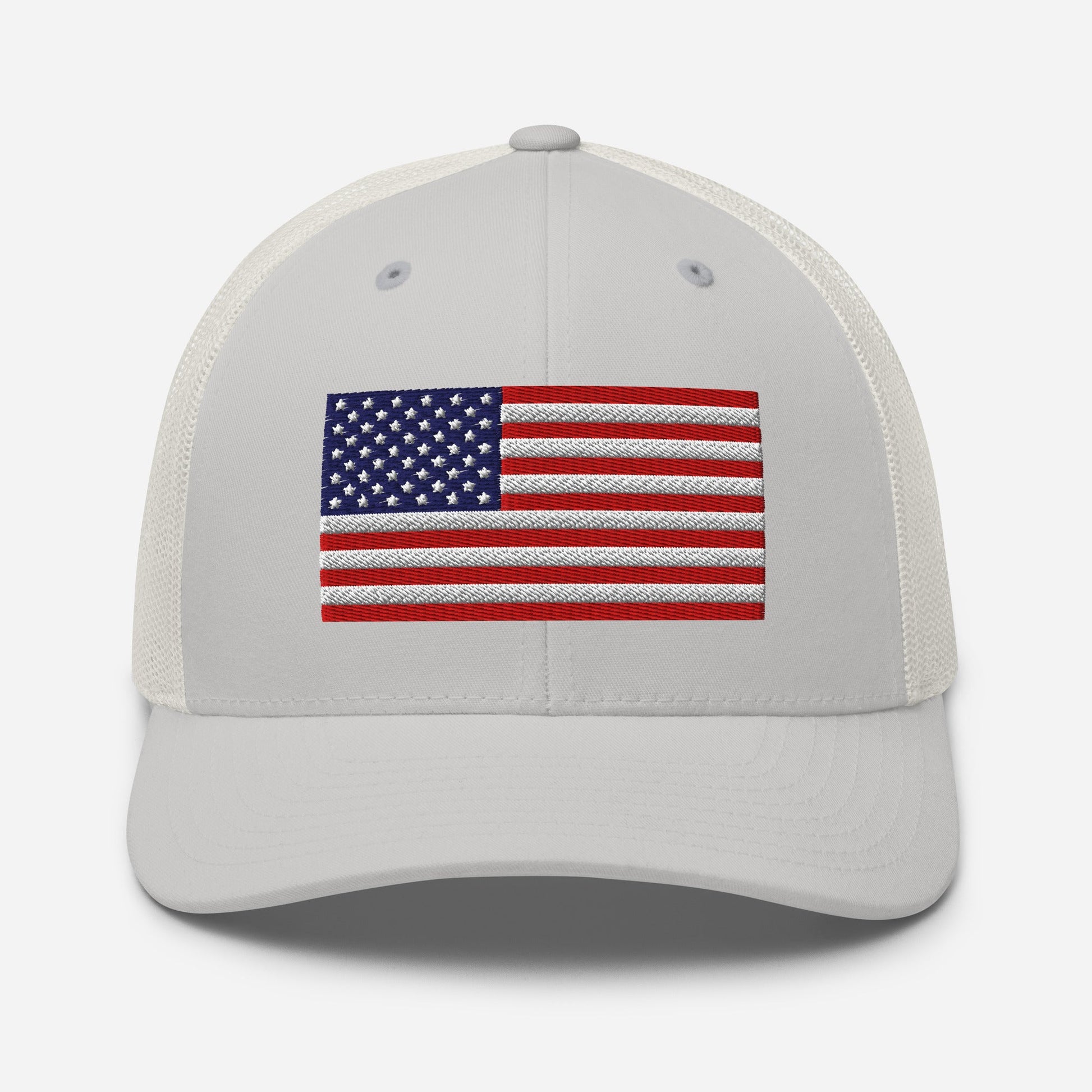 Patriotic Snapback Trucker Cap - USA Flag Design