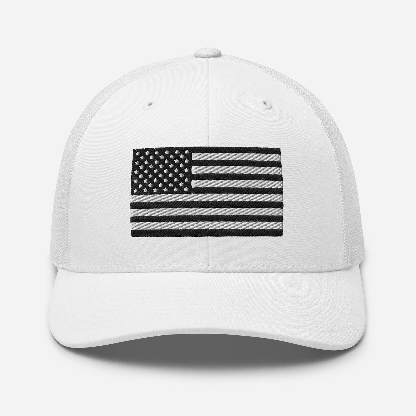 Patriotic Snapback Trucker Cap - American Flag Design