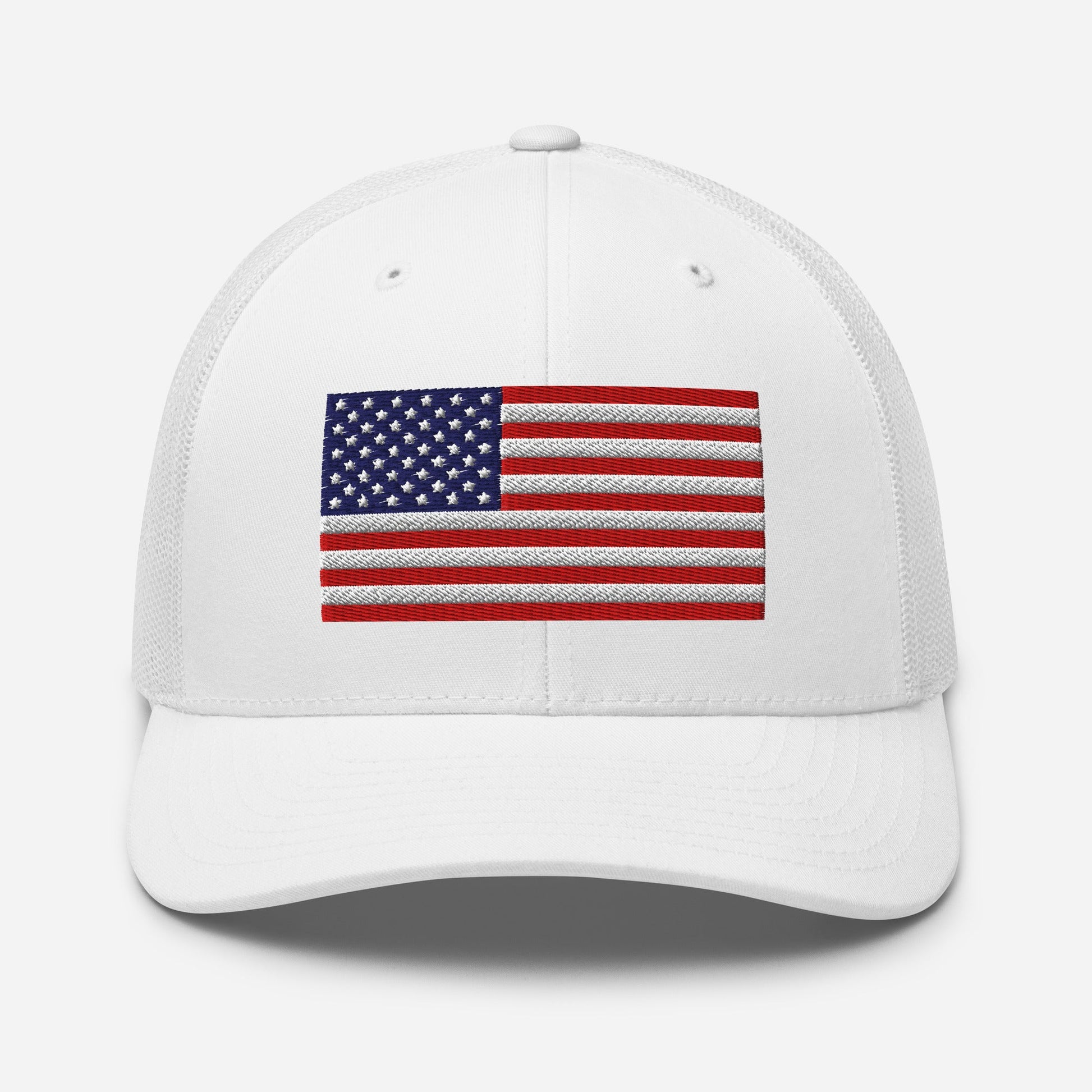 Patriotic Snapback Trucker Cap - USA Flag Design