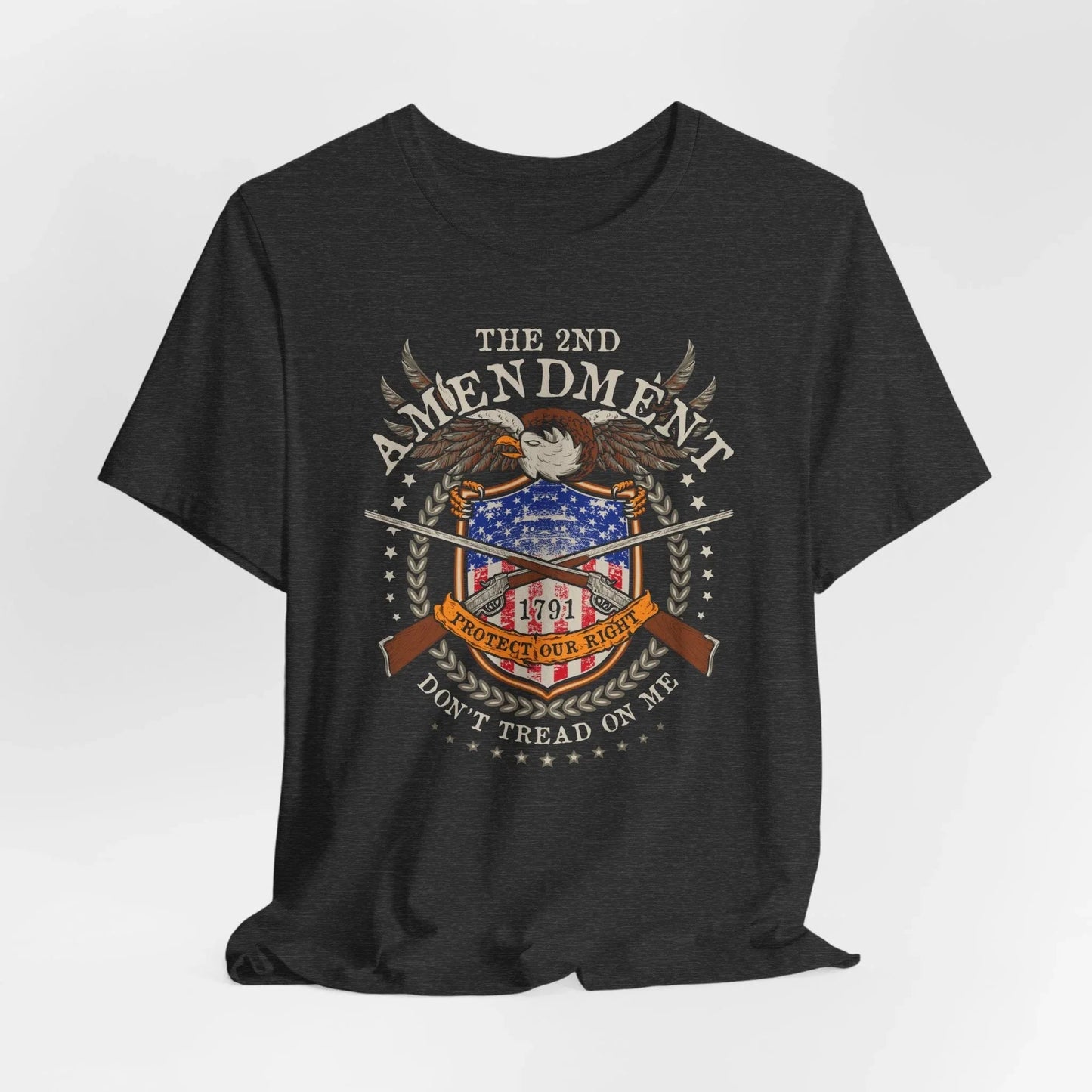 Second Amendment Don't Tread in Me Unisex T-Shirt - Patriotic Gun Rights Tee, Liberty Print Shirt, Pro - Gun Activist Clothing, American Pride - SKULLFURY MERCH