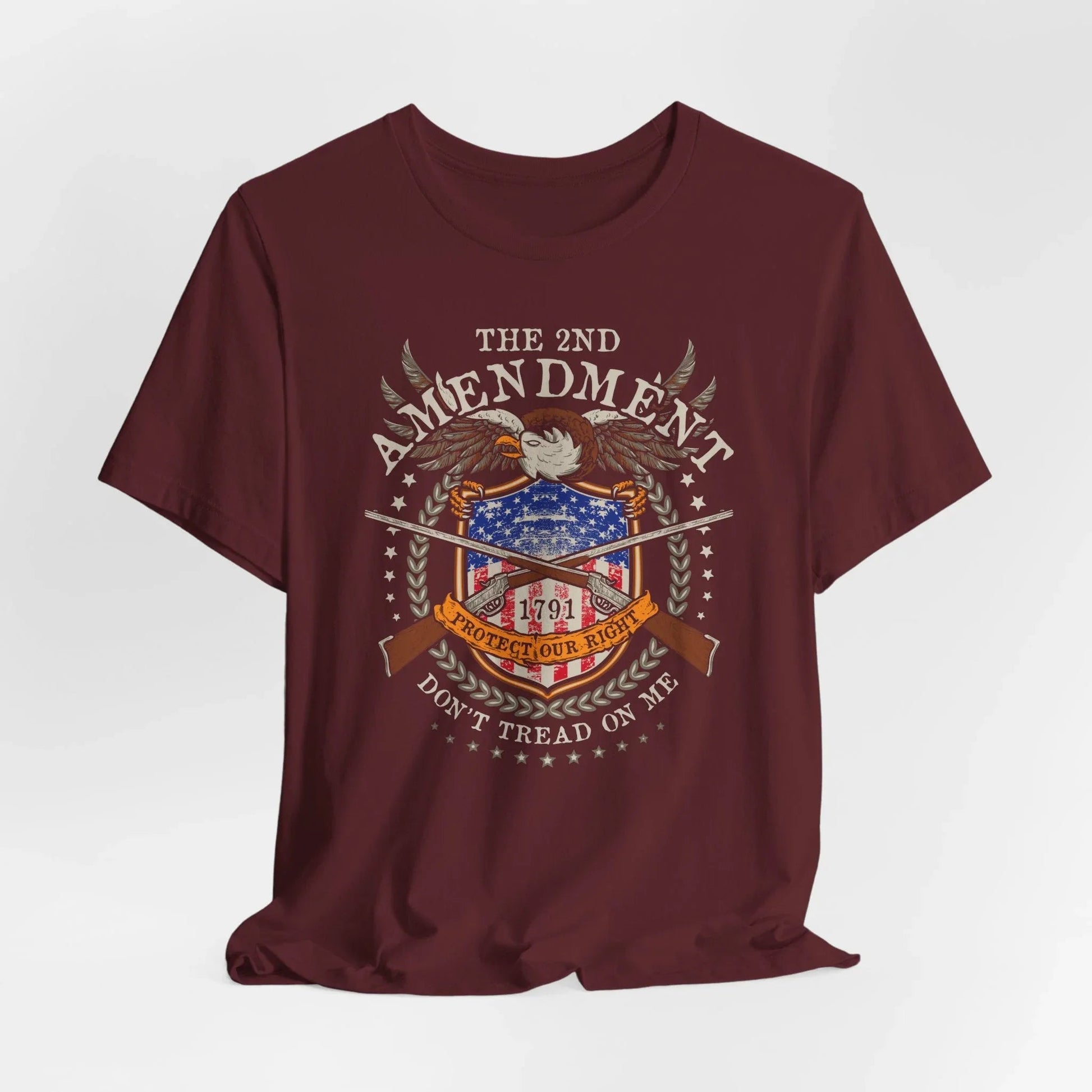 Second Amendment Don't Tread in Me Unisex T-Shirt - Patriotic Gun Rights Tee, Liberty Print Shirt, Pro - Gun Activist Clothing, American Pride - SKULLFURY MERCH