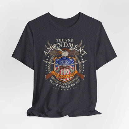 Second Amendment Don't Tread in Me Unisex T-Shirt - Patriotic Gun Rights Tee, Liberty Print Shirt, Pro - Gun Activist Clothing, American Pride - SKULLFURY MERCH
