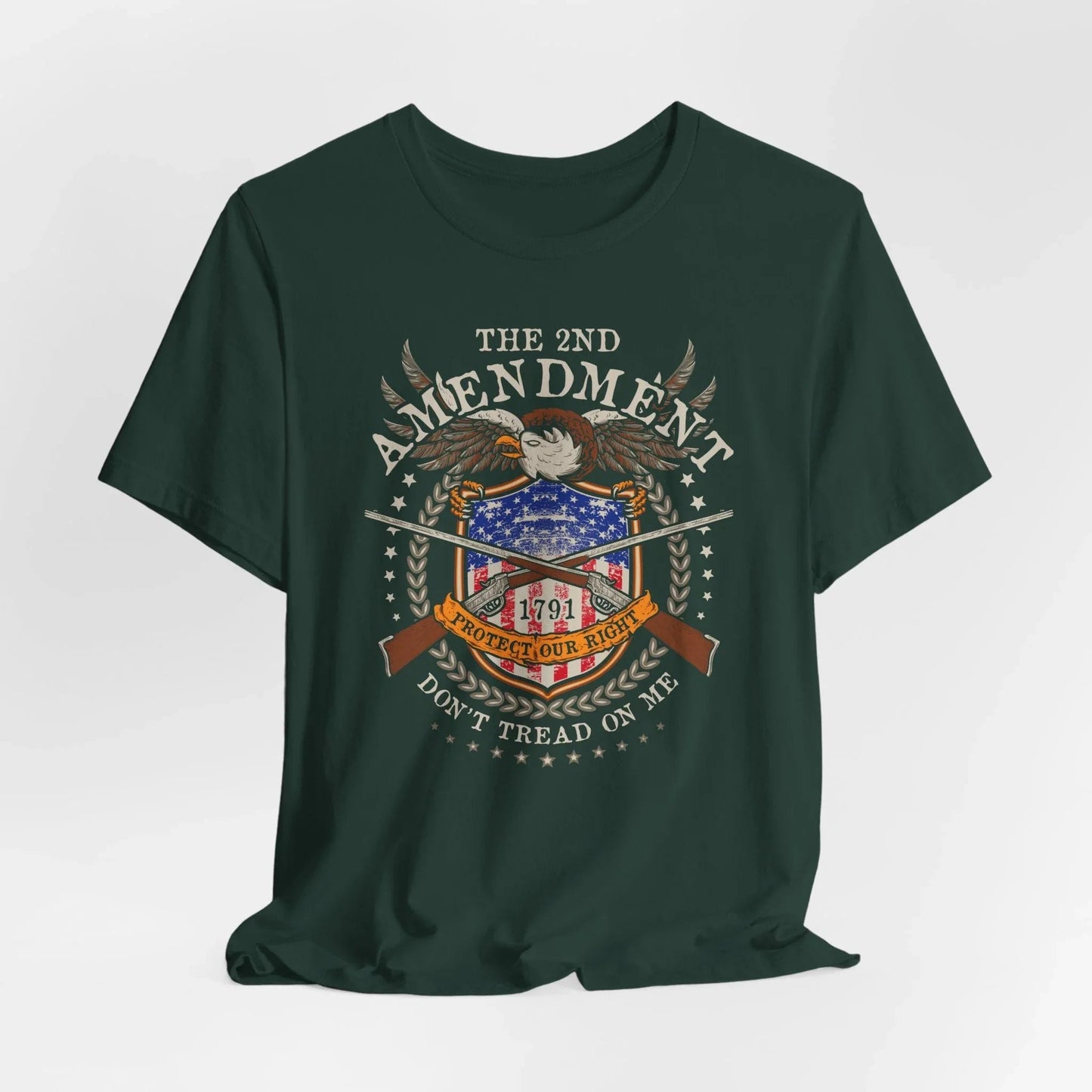 Second Amendment Don't Tread in Me Unisex T-Shirt - Patriotic Gun Rights Tee, Liberty Print Shirt, Pro - Gun Activist Clothing, American Pride - SKULLFURY MERCH