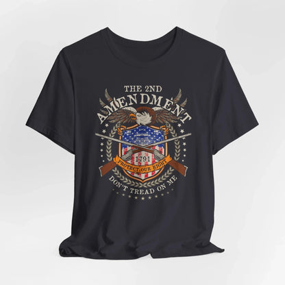 Second Amendment Don't Tread in Me Unisex T-Shirt - Patriotic Gun Rights Tee, Liberty Print Shirt, Pro - Gun Activist Clothing, American Pride - SKULLFURY MERCH