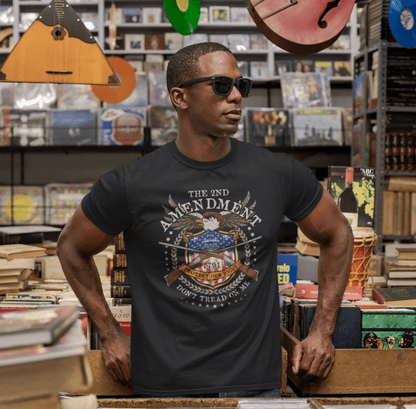 Second Amendment Don't Tread in Me Unisex T-Shirt - Patriotic Gun Rights Tee, Liberty Print Shirt, Pro - Gun Activist Clothing, American Pride - SKULLFURY MERCH
