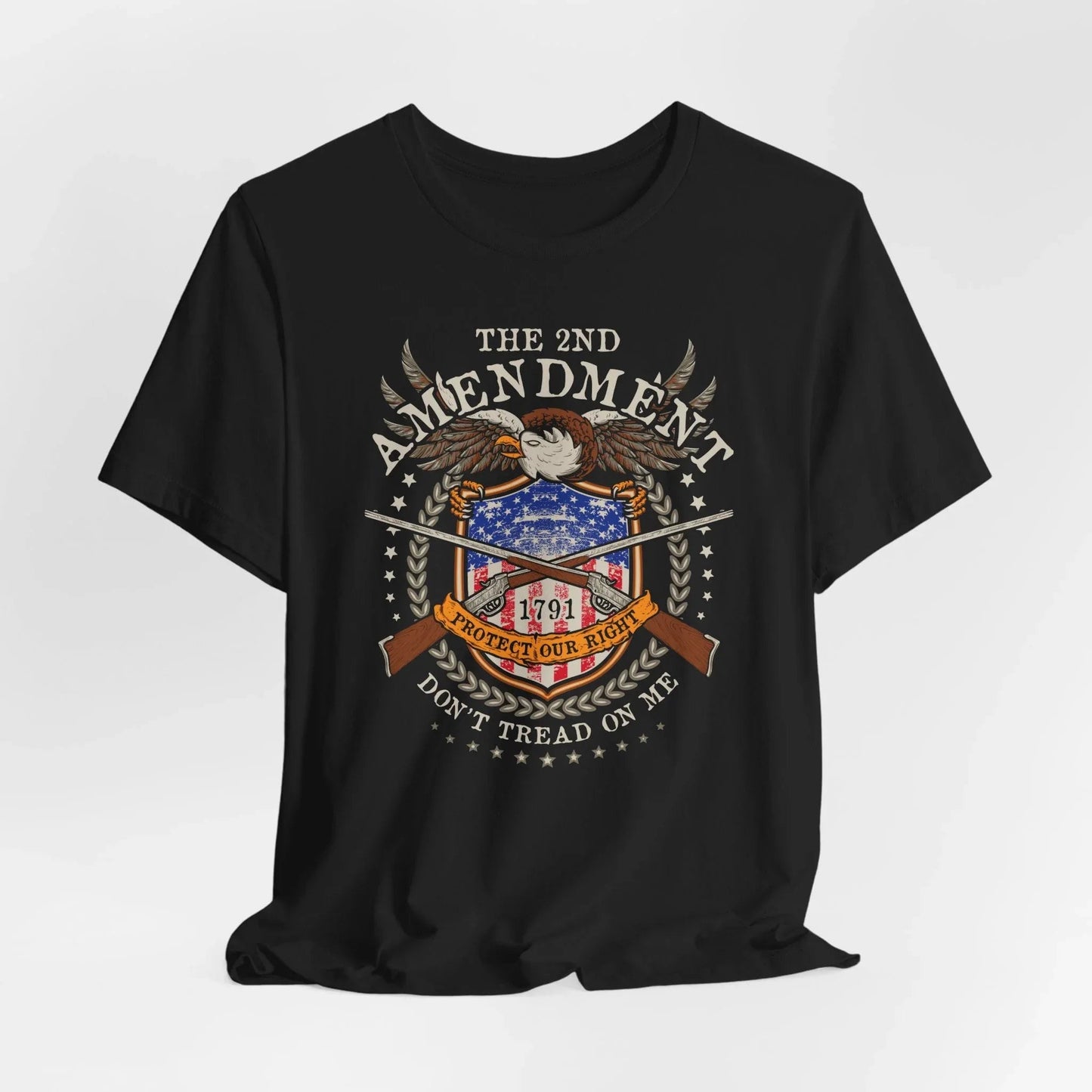 Second Amendment Don't Tread in Me Unisex T-Shirt - Patriotic Gun Rights Tee, Liberty Print Shirt, Pro - Gun Activist Clothing, American Pride - SKULLFURY MERCH