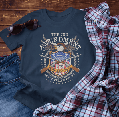 Second Amendment Don't Tread in Me Unisex T-Shirt - Patriotic Gun Rights Tee, Liberty Print Shirt, Pro - Gun Activist Clothing, American Pride - SKULLFURY MERCH