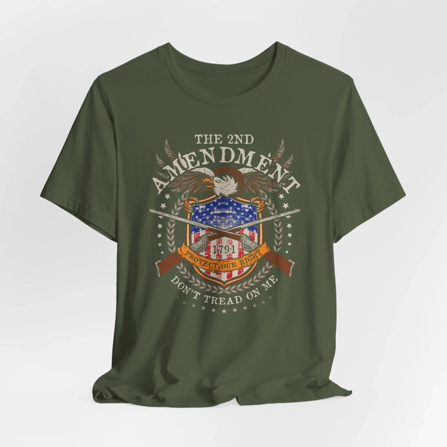 Second Amendment Don't Tread in Me Unisex T-Shirt - Patriotic Gun Rights Tee, Liberty Print Shirt, Pro - Gun Activist Clothing, American Pride - SKULLFURY MERCH