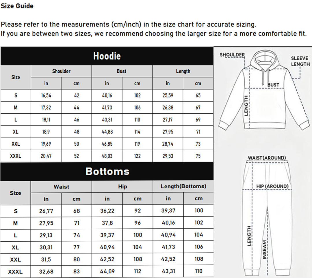 Men's Milano Printed Hoodie and Drawstring Sweatpants Set