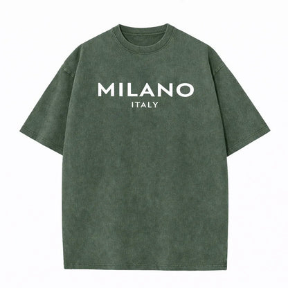 SkullFuryMerch Milano Italy Vintage Oversized Cotton Tee - SKULLFURY MERCH