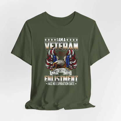 Veteran Oath Unisex T-Shirt, Military Enlistment Tee, Patriotic Shirt, Army Veteran Gift, Soldier Tee - SKULLFURY MERCH