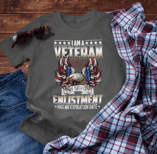Veteran Oath Unisex T-Shirt, Military Enlistment Tee, Patriotic Shirt, Army Veteran Gift, Soldier Tee - SKULLFURY MERCH