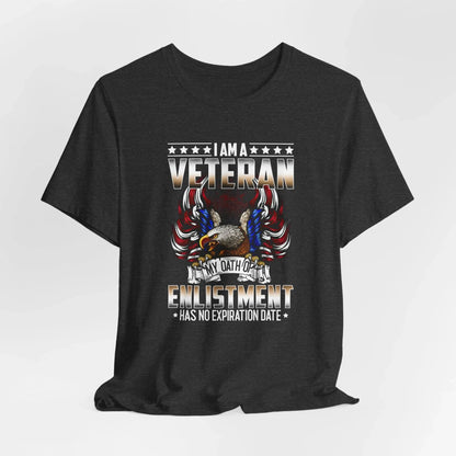 Veteran Oath Unisex T-Shirt, Military Enlistment Tee, Patriotic Shirt, Army Veteran Gift, Soldier Tee - SKULLFURY MERCH