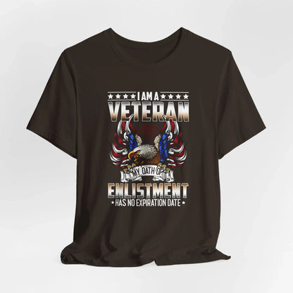 Veteran Oath Unisex T-Shirt, Military Enlistment Tee, Patriotic Shirt, Army Veteran Gift, Soldier Tee - SKULLFURY MERCH