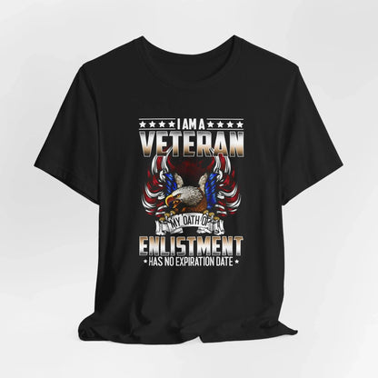 Veteran Oath Unisex T-Shirt, Military Enlistment Tee, Patriotic Shirt, Army Veteran Gift, Soldier Tee - SKULLFURY MERCH