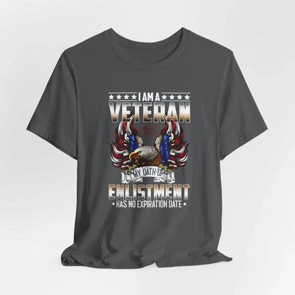 Veteran Oath Unisex T-Shirt, Military Enlistment Tee, Patriotic Shirt, Army Veteran Gift, Soldier Tee - SKULLFURY MERCH