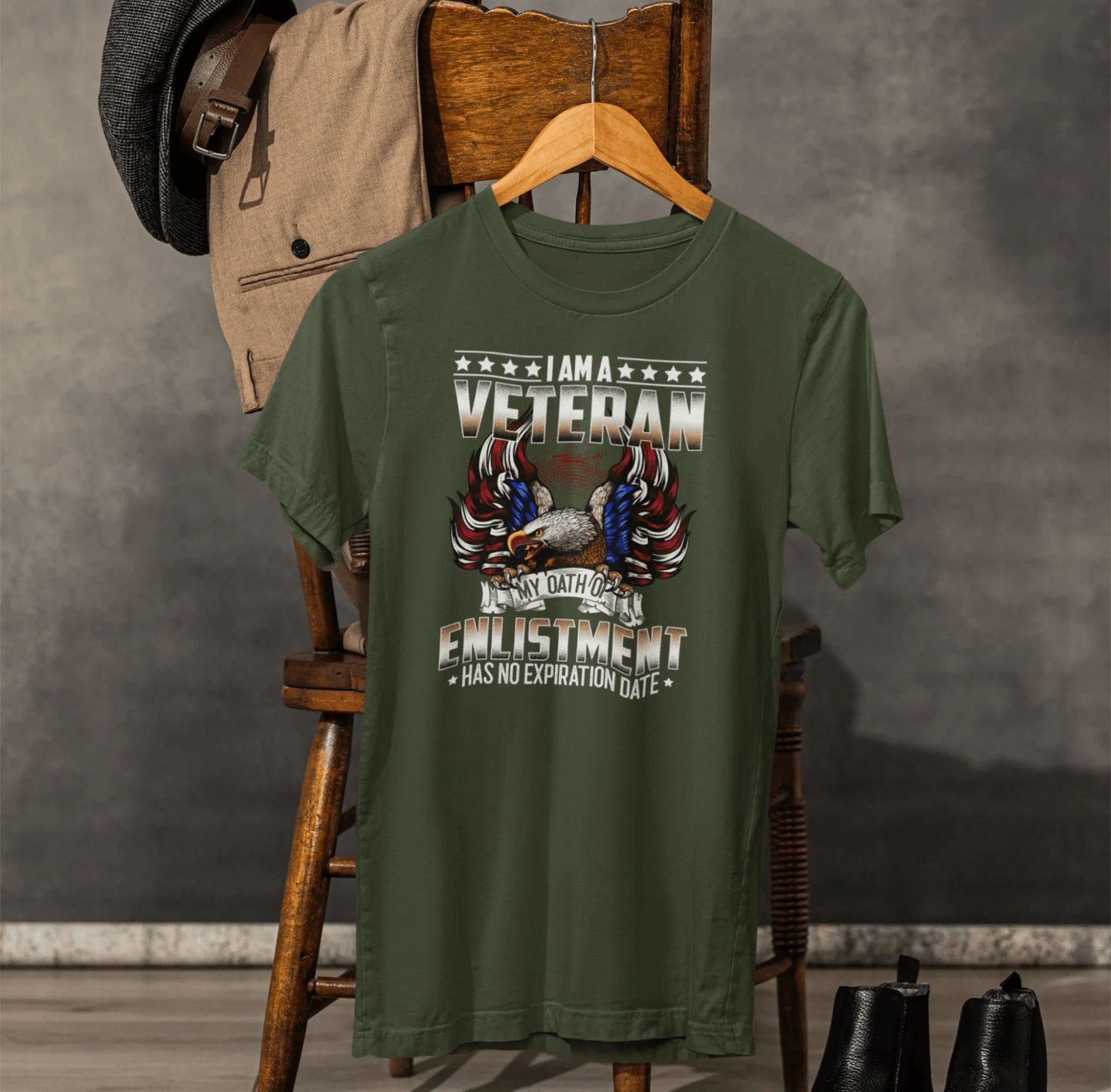 Veteran Oath Unisex T-Shirt, Military Enlistment Tee, Patriotic Shirt, Army Veteran Gift, Soldier Tee - SKULLFURY MERCH