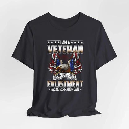 Veteran Oath Unisex T-Shirt, Military Enlistment Tee, Patriotic Shirt, Army Veteran Gift, Soldier Tee - SKULLFURY MERCH