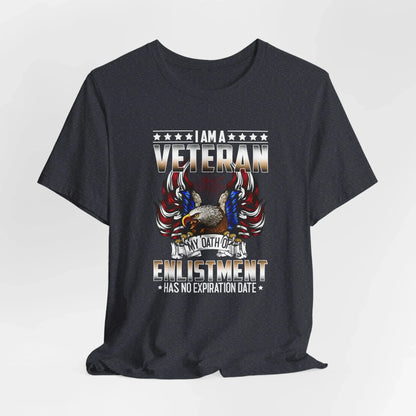 Veteran Oath Unisex T-Shirt, Military Enlistment Tee, Patriotic Shirt, Army Veteran Gift, Soldier Tee - SKULLFURY MERCH