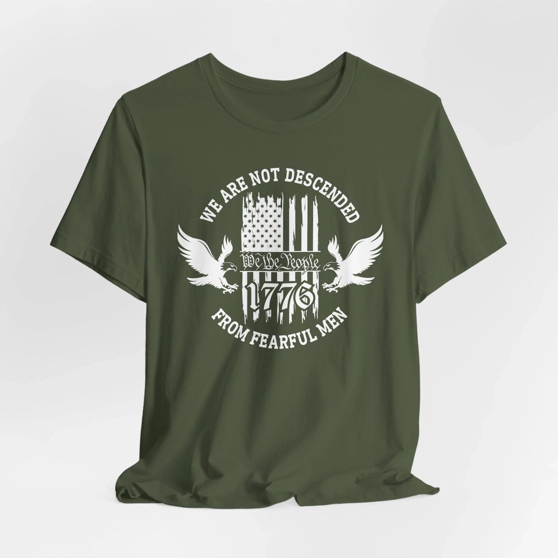 We Are Not Descended From Fearful Men unisex T-Shirt, patriotic tee, Founding fathers legacy T-Shirt - SKULLFURY MERCH