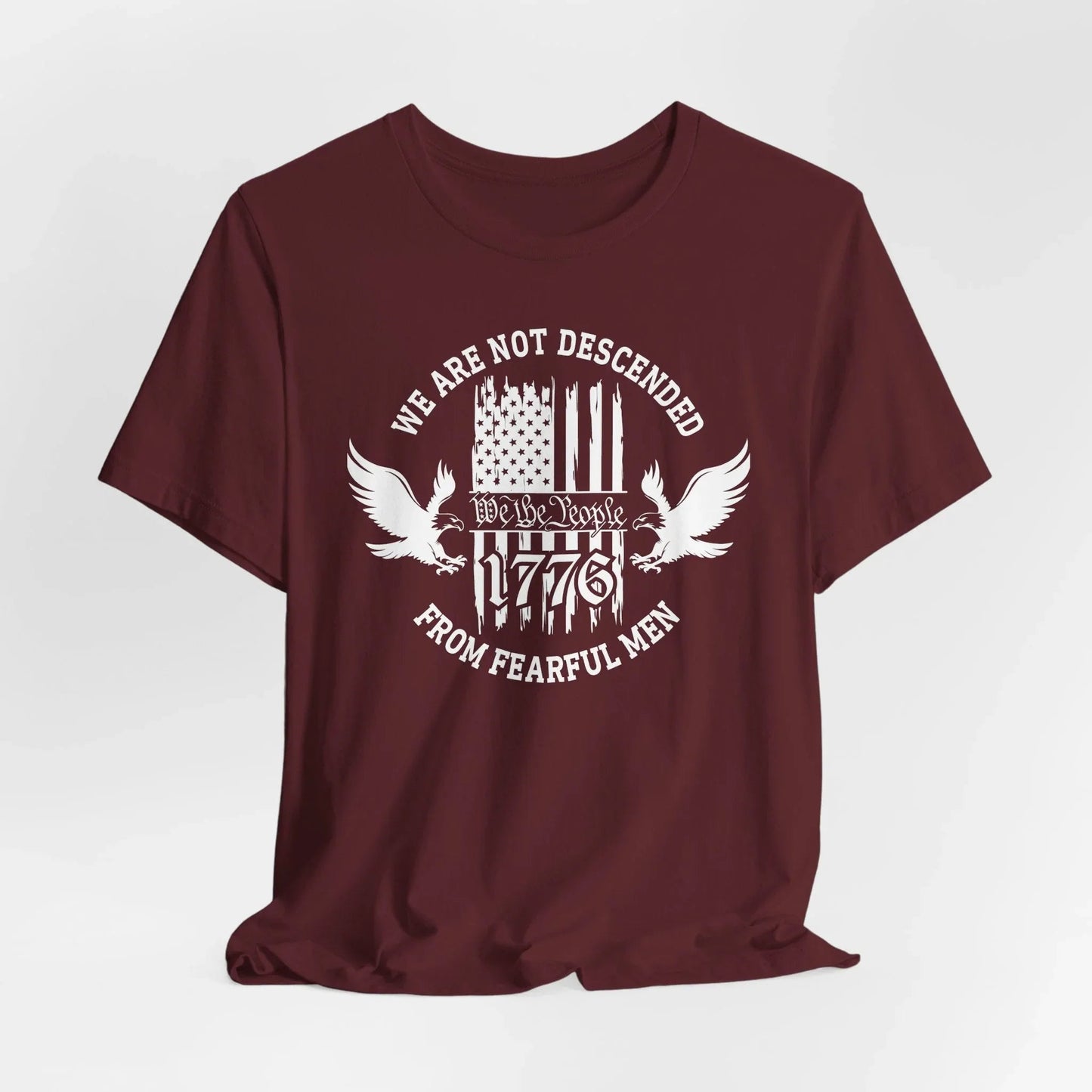 We Are Not Descended From Fearful Men unisex T-Shirt, patriotic tee, Founding fathers legacy T-Shirt - SKULLFURY MERCH