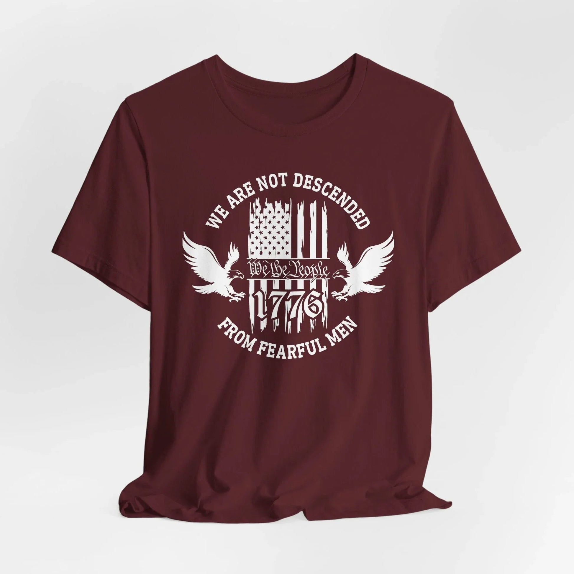 We Are Not Descended From Fearful Men unisex T-Shirt, patriotic tee, Founding fathers legacy T-Shirt - SKULLFURY MERCH