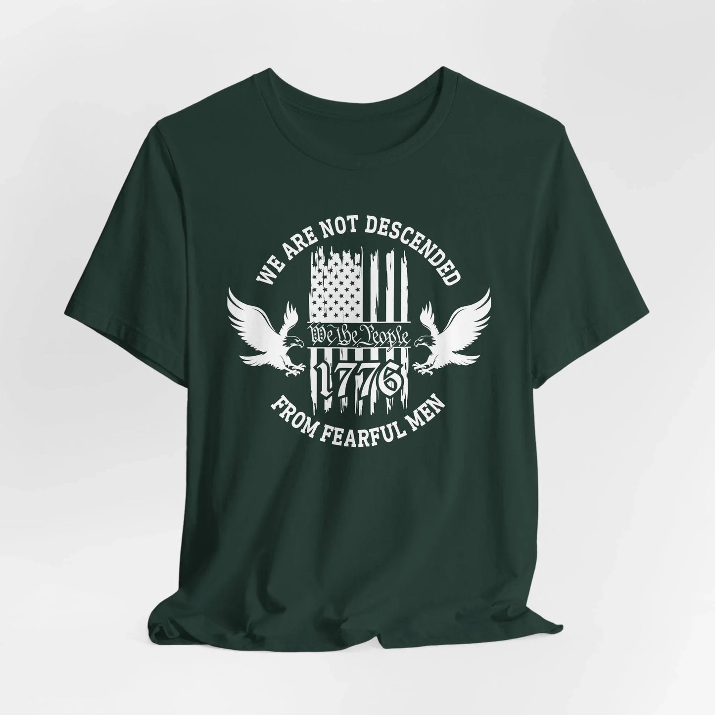 We Are Not Descended From Fearful Men unisex T-Shirt, patriotic tee, Founding fathers legacy T-Shirt - SKULLFURY MERCH