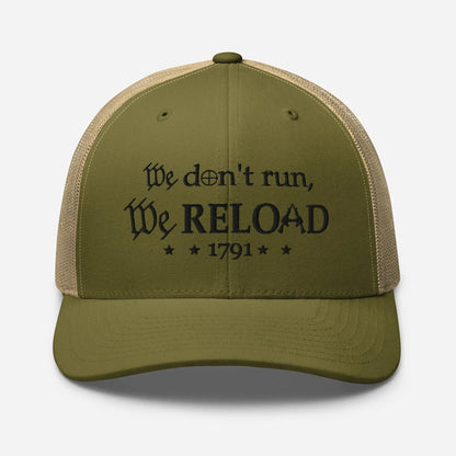 We Reload Snapback Trucker Cap - Casual Style for gun rights Supporters - SKULLFURY MERCH