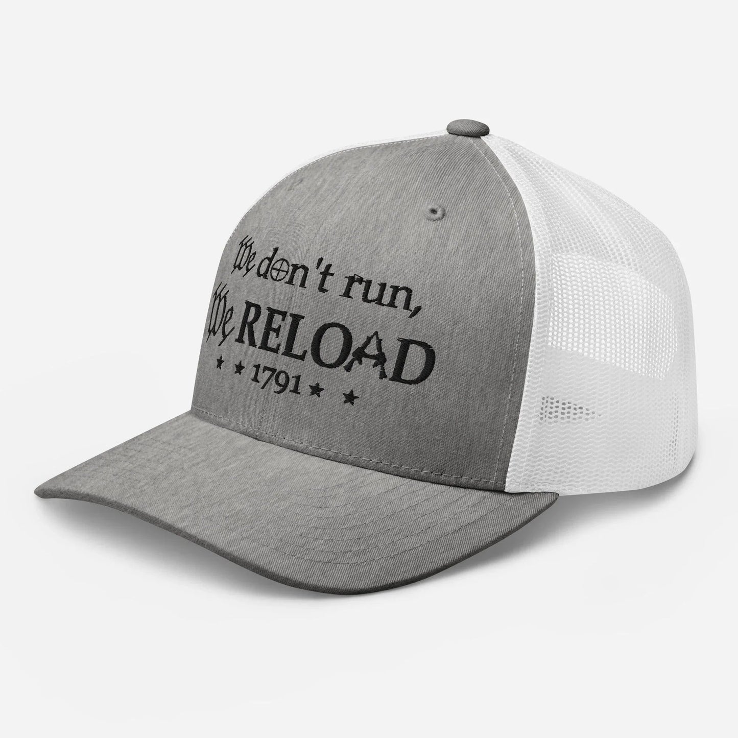 We Reload Snapback Trucker Cap - Casual Style for gun rights Supporters - SKULLFURY MERCH
