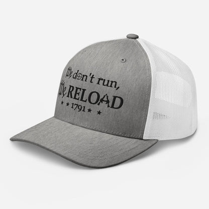 We Reload Snapback Trucker Cap - Casual Style for gun rights Supporters - SKULLFURY MERCH
